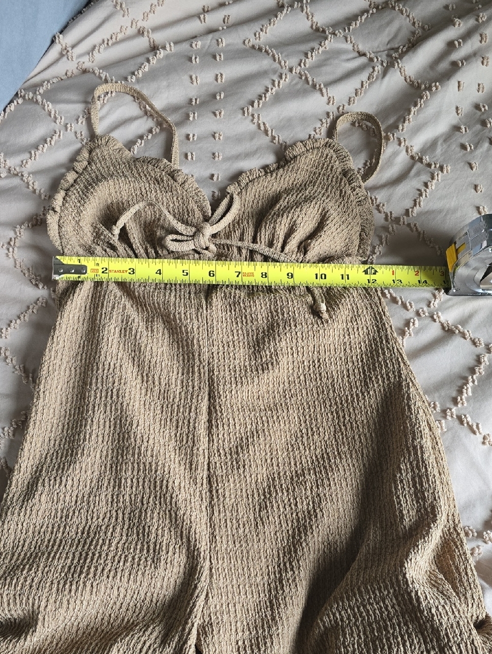 Stunning Fashion Nova Khaki Romper Size Small Women - Picture 7 of 8